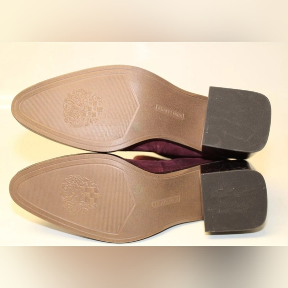 Vince Camuto Kortimy Red Suede Back Zip Heeled Ankle Boots 7.5 - Picture 10 of 16